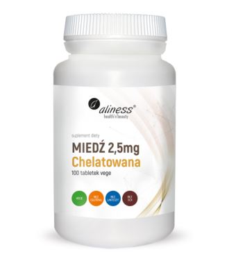 Aliness Miedź Chelatowana 2,5mg 100 Vege tabletek