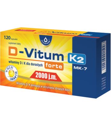 Oleofarm D-Vitum Forte 2000 K2 MK-7 120 kapsułek
