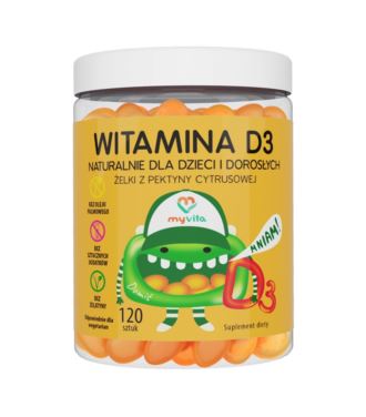 MyVita Witamina D3 Naturalne Żelki dla dzieci 120 sztuk
