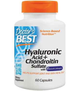 Doctor's Best Hyaluronic Acid + Chondroitin Sulfate with Biocell Collagen 60 caps
