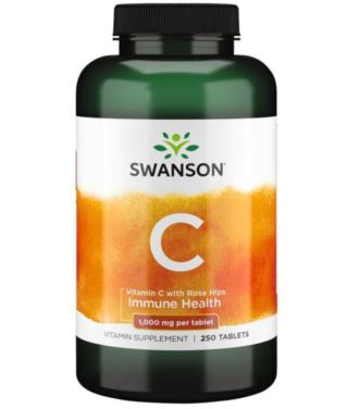 Swanson Vitamin C 1000mg Rose Hips TR 250 tabl