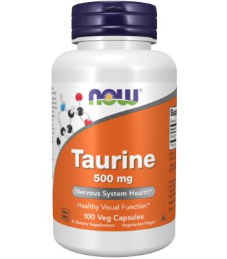NOW FOODS TAURINE 500MG 100 VCAPS
