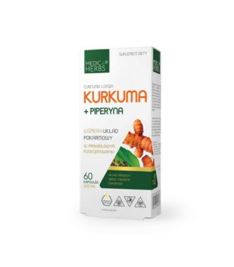 Medica Herbs Kurkuma + Piperyna 605mg 60 kapsułek