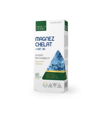 Medica Herbs Magnez Chelat + Wit. B6 60 kapsułek