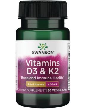 Swanson Vitamin D3 & K2 2000 IU & 75 mcg 60 vcaps