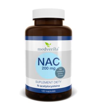 Medverita NAC 200mg N-acetylo L-cysteina 180kaps