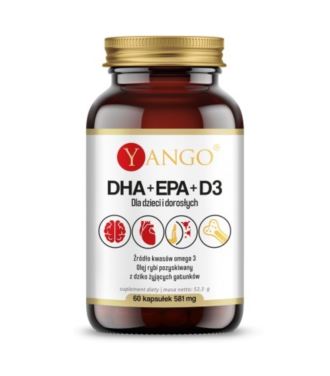 YANGO DHA + EPA + D3 60 kapsułek