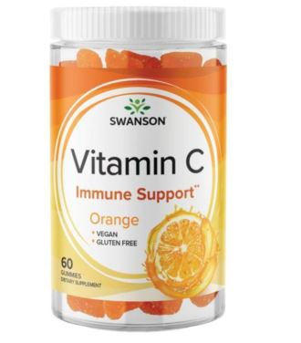 Swanson Vitamin C 125mg - Orange 60 gummies