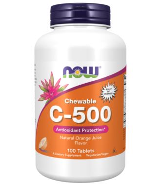 Now Foods Vitamin C-500 Orange 100 Chewable Tablets