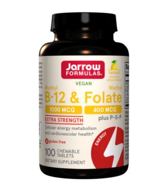 Jarrow Formulas Methyl B-12 & Methyl Folate 100tab Lemon