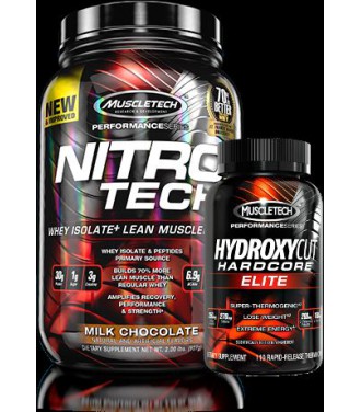 Muscletech NITRO-TECH Performance 2lbs  + Muscletech Hydroxycut Elite 110kaps