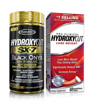 Muscletech Hydroxycut Pro Clinical 90kaps + Hydroxycut Black Onyx 80kaps
