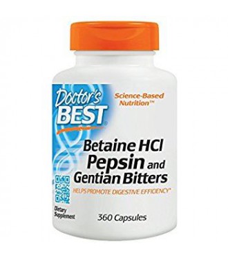 Doctor's Best Betaine Hcl Pepsin & GentianBitters  - 360kap