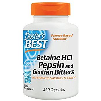 Doctor's Best Betaine Hcl Pepsin & GentianBitters  - 360kap