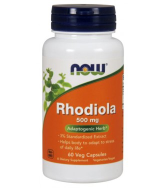 NOW RHODIOLA 500MG EXTRACT 3%  60 VCAPS