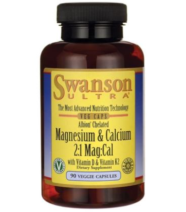 Swanson Albion Chelated Magnesium Calcium 90vcaps