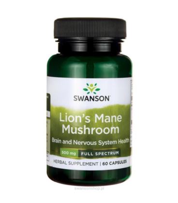 Swanson Full Spectrum Lion's Mane Mushroom 500mg 60 kaps.