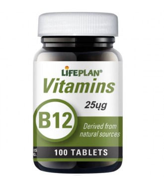Lifeplan Vitamin B12 25mcg 100tab