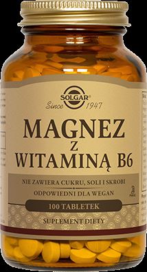Solgar Magnez + Witamina B6 100 tabletek
