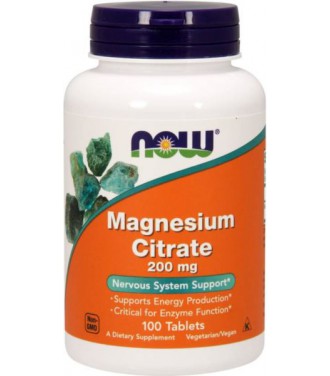 NOW FOODS MAGNESIUM CITRATE 200mg 100tab