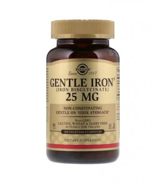 Solgar Gentle Iron 25mg 180caps chelat aminokwasowy