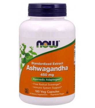 NOW FOODS ASHWAGANDHA EXT 450MG 180 VCAPS