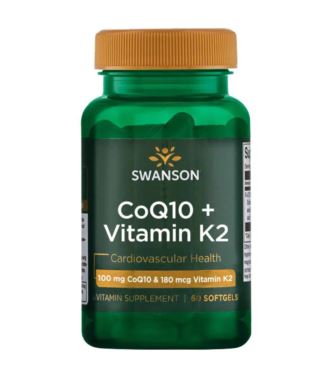 Swanson Ultra COQ10 + Vitamin K2 60 softgels