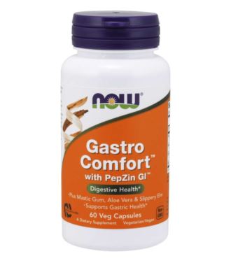 NOW FOODS GASTRO COMFORT WITH PEPZIN 60 VCAPS