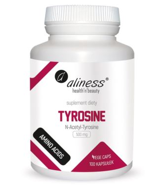 Aliness L-Tyrozyna N-Acetyl-Tyrosine 500mg 100 VEGE Kapsułek