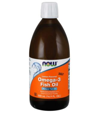 NOW FOODS OMEGA-3 FISH OIL 500ML (CYTRYNOWY)
