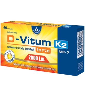 Oleofarm D-Vitum Forte 2000 K2 MK-7 60 kapsułek
