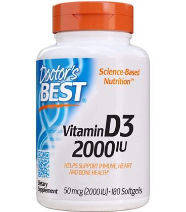 Doctor's Best Vitamin D3 2000 IU 180 softgels