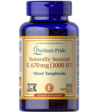 Puritans Pride Vitamin E-1000 IU Mixed Tocopherols 100soft