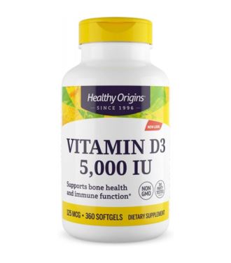 Healthy Origins Vitamin D3 5000 IU 360 kaps