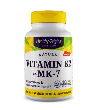 Healthy Origins Vitamin K2 MK7 100 mcg 180 vcaps