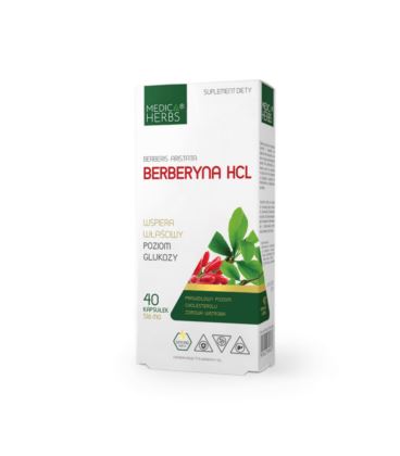 Medica Herbs Berberyna HCI 516mg 40 kapsułek