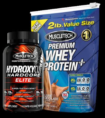 Muscletech 100% Whey Protein Plus 2lb + Muscletech Hydroxycut Elite 110kaps