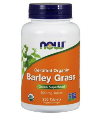 NOW BARLEY GRASS 500mg ORG 250 TABS