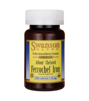 Swanson Chelated Ferrochel Iron 18mg - 180caps