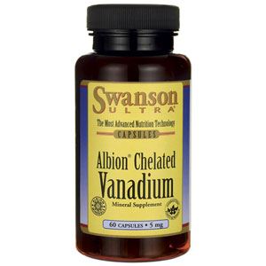 Swanson Albion Chelated Vanadium Wanad 5mg 60 kaps.