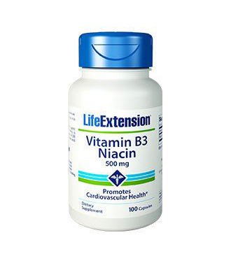 Life Extension Vitamin B3 Niacin 500mg 100caps