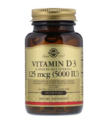 Solgar Vitamin D3 Cholecalciferol 5000 IU 100 softgels