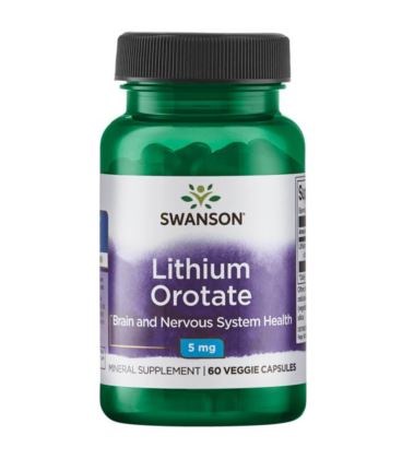 Swanson Ultra Lithium Orotate 5mg 60vcaps