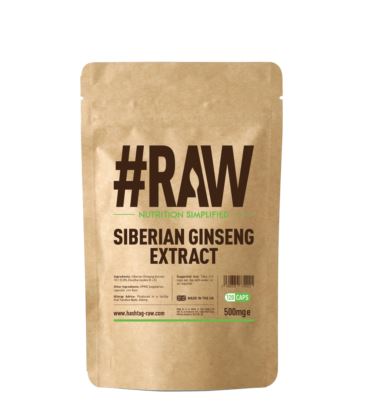 RAW Siberian Ginseng Extract 500mg 120caps