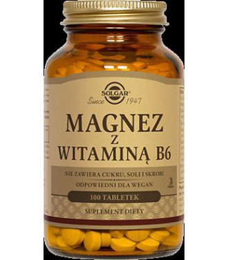 Solgar Magnez + Witamina B6 100 tabletek