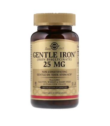 Solgar Gentle Iron 25mg 180caps chelat aminokwasowy