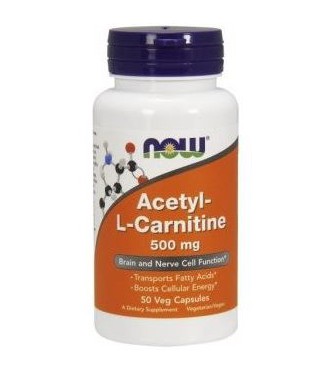 NOW FOODS ACETYL L-CARN 500MG 50 VCAPS