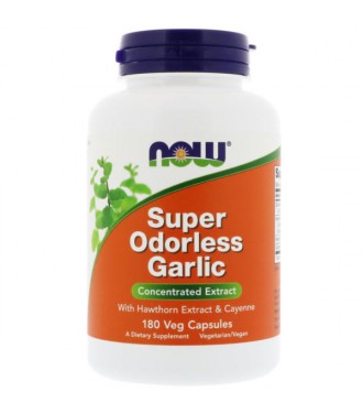 NOW FOODS SUPER ODORLESS GARLIC 180VCAPS