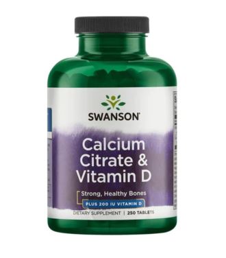Swanson Calcium Citrate & Vitamin D 250 tab.