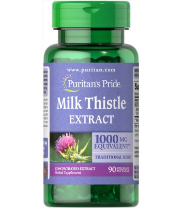 Puritans Pride Milk Thistle 1000mg 4:1 90softgels